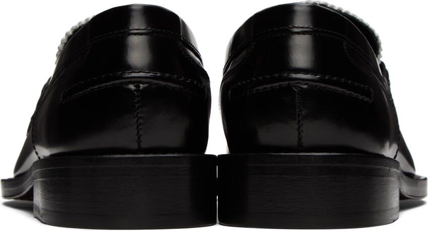 Stefan Cooke Black & White Slashed Loafers