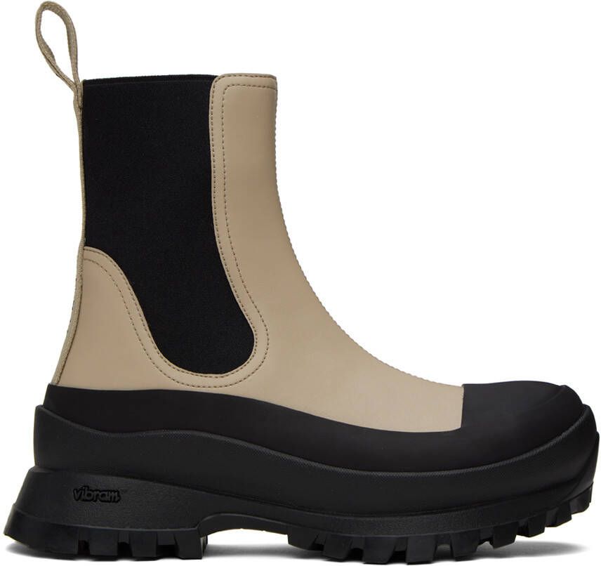 Stella McCartney Beige & Black Trace Sport Boots - Picture 5