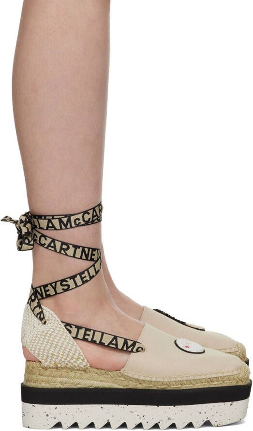 Stella McCartney Beige Gaia Little Black Bunny Espadrilles - Picture 2