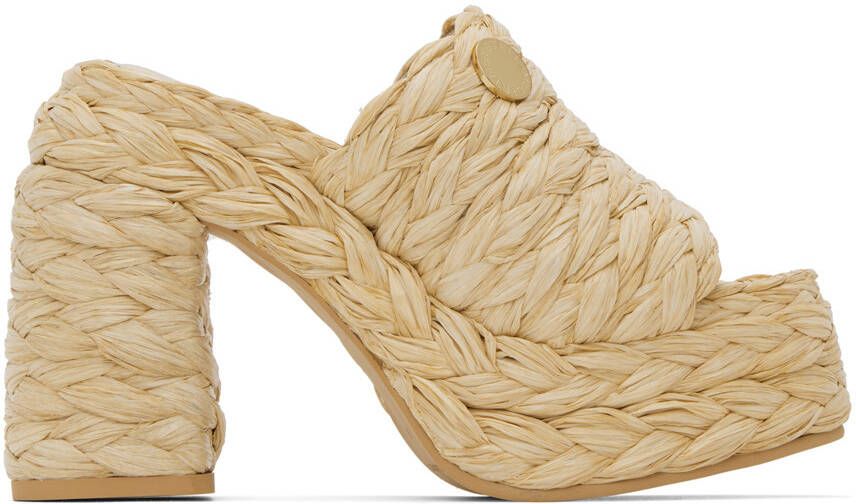 Stella McCartney Beige Skyla Heeled Sandals - Picture 5