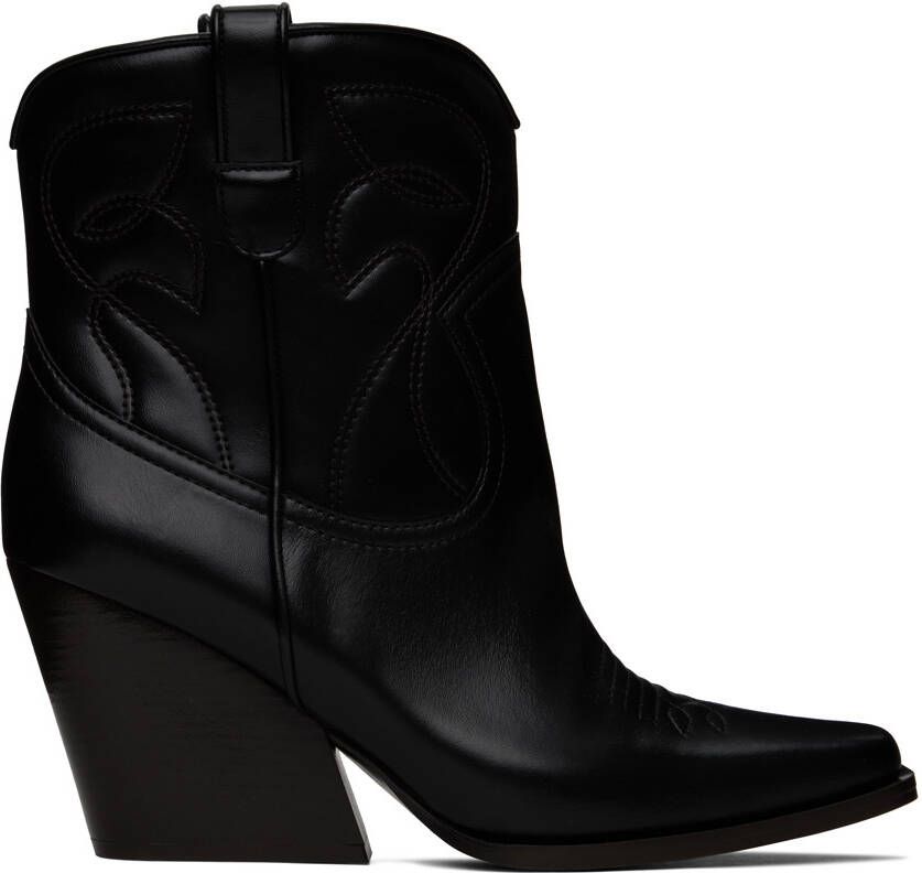 Stella McCartney Black Cowboy Ankle Boots - Picture 5