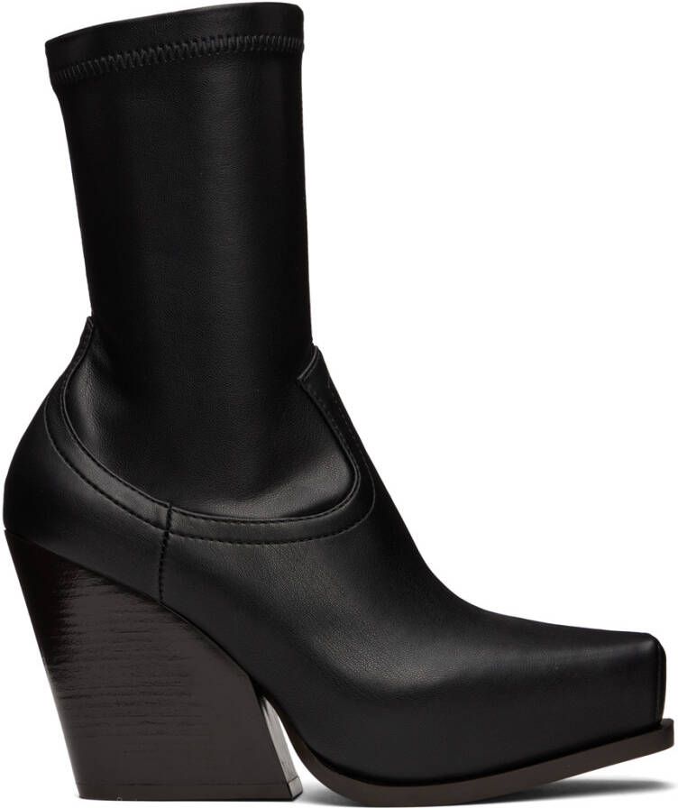 Stella McCartney Black Cowboy Ankle Boots