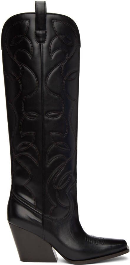 Stella McCartney Black Cowboy Tall Boots - Picture 5