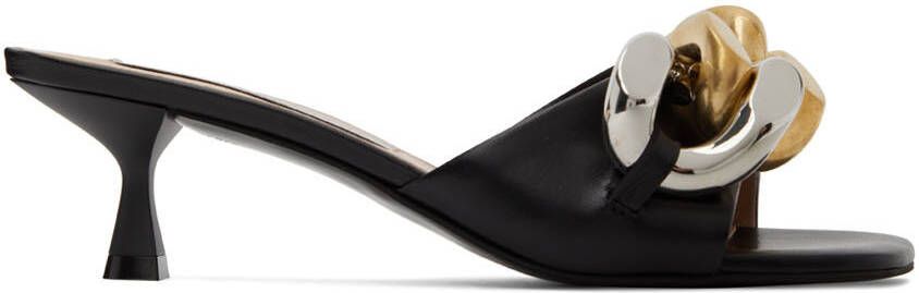 Stella McCartney Black Falabella Heeled Sandals - Picture 5