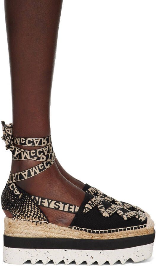 Stella McCartney Black Platform Gaia Espadrilles - Picture 5