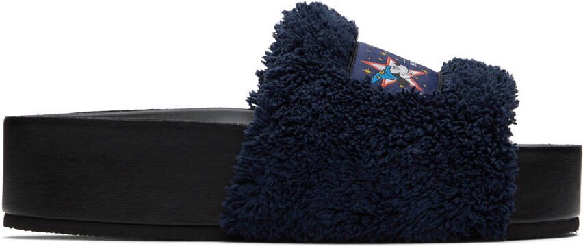 Stella McCartney Navy Fantasia Mickey Vesta Slides