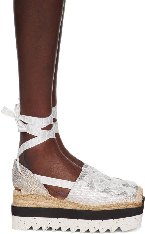 Stella McCartney Silver Platform Gaia Espadrilles - Picture 5