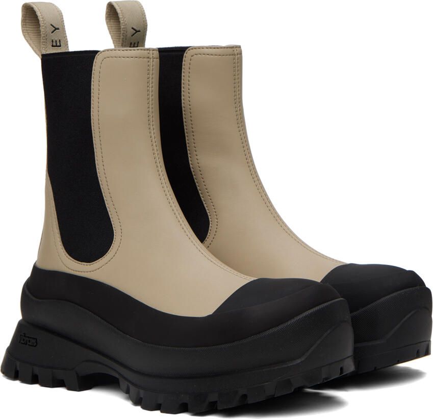 Stella McCartney Beige & Black Trace Sport Boots
