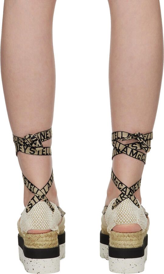 Stella McCartney Beige Gaia Little Black Bunny Espadrilles - Picture 5