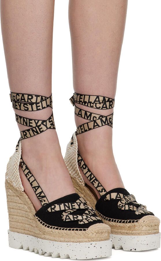 Stella McCartney Black & Beige Gaia Heels