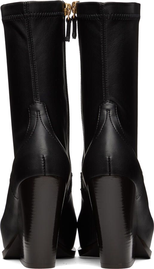 Stella McCartney Black Cowboy Ankle Boots - Picture 5