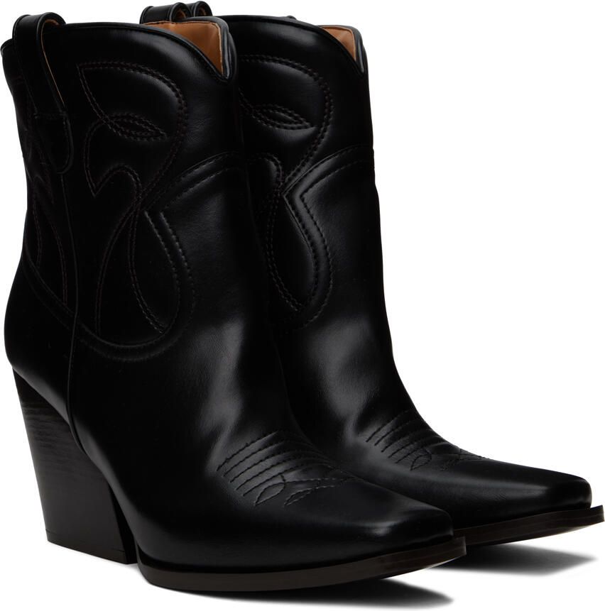 Stella McCartney Black Cowboy Ankle Boots