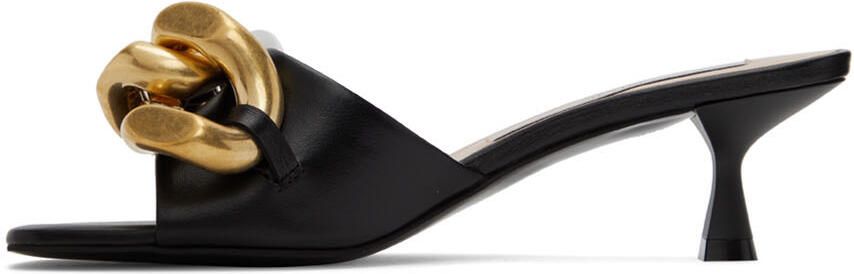 Stella McCartney Black Falabella Heeled Sandals - Picture 4