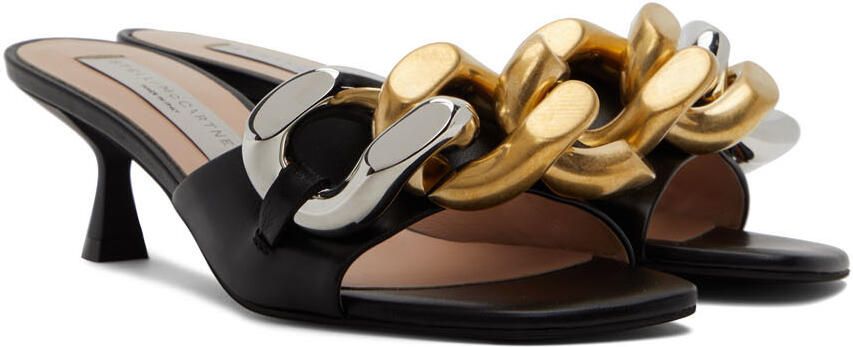 Stella McCartney Black Falabella Heeled Sandals - Picture 2
