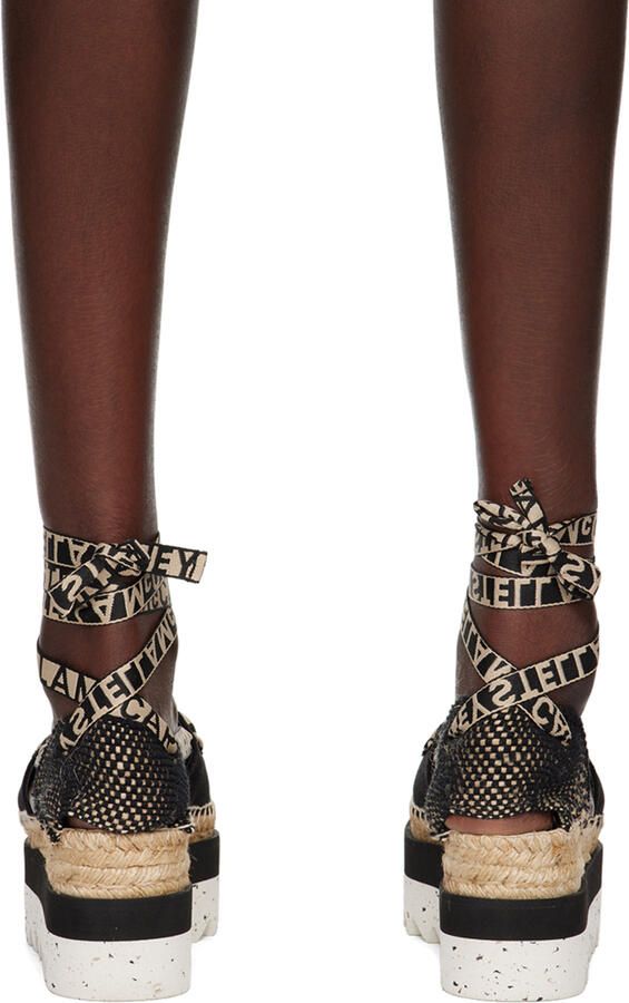 Stella McCartney Black Platform Gaia Espadrilles - Picture 2