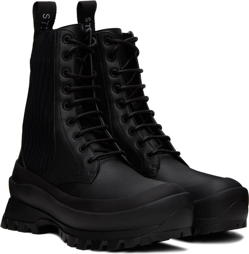Stella McCartney Black Trace Biker Boots