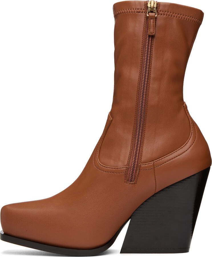 Stella McCartney Brown Cowboy Ankle Boots - Picture 3