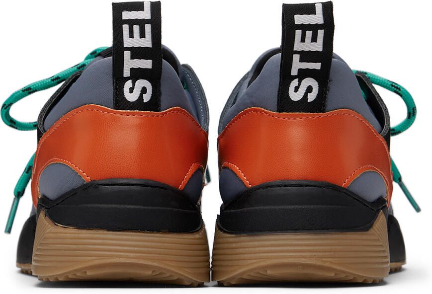 Stella McCartney Kids Grey & Orange Colorblock Sneakers