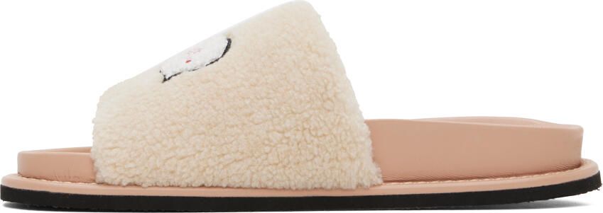 Stella McCartney Pink Yoshitomo Nara Edition 'Little Black Bunny' Slides - Picture 4