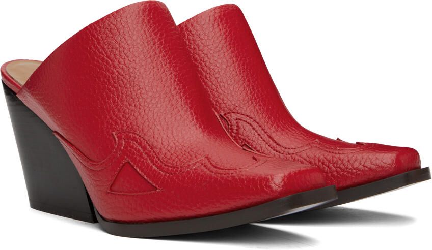 Stella McCartney Red Cowboy Cloudy Mules - Picture 2