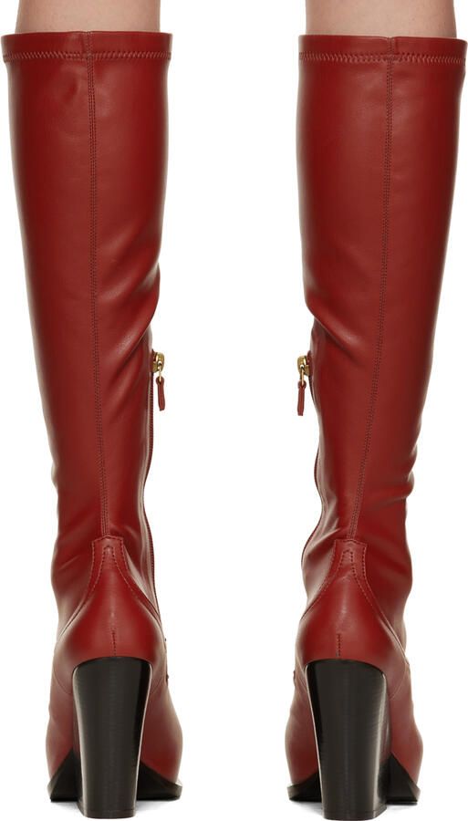 Stella McCartney Red Cowboy Knee-High Boots - Picture 2
