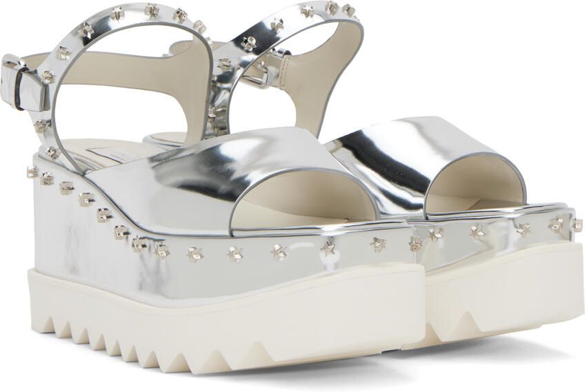 Stella McCartney Silver Elyse Heeled Sandals - Picture 2