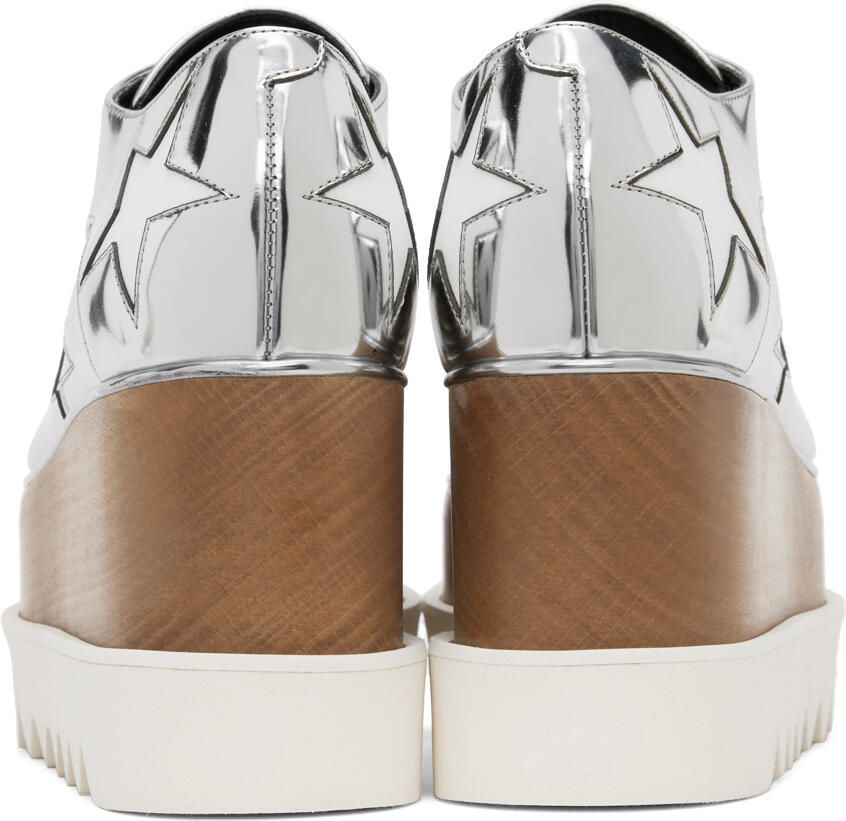 Stella McCartney Silver Elyse Stars Mirror Oxfords