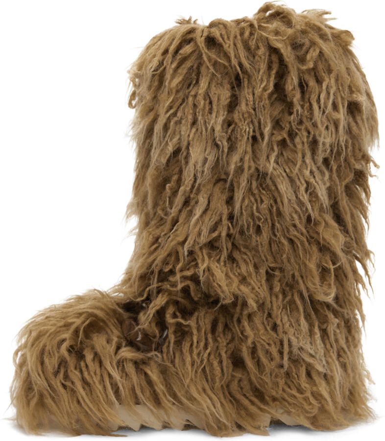 Stella McCartney Tan Yeti Shaggy Boots - Picture 3