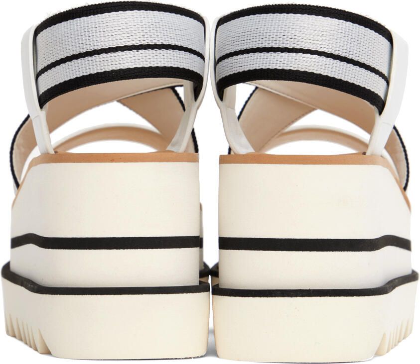 Stella McCartney White & Black Sneakelyse Platform Heeled Sandals