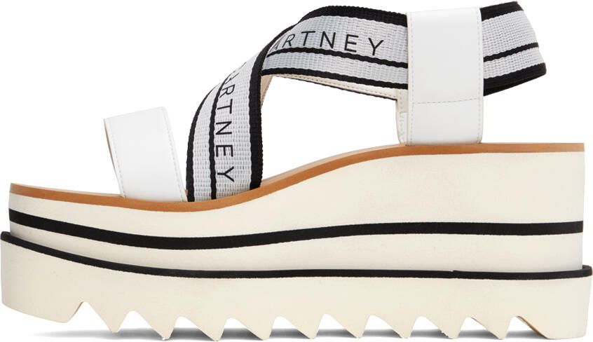 Stella McCartney White & Black Sneakelyse Platform Heeled Sandals - Picture 3