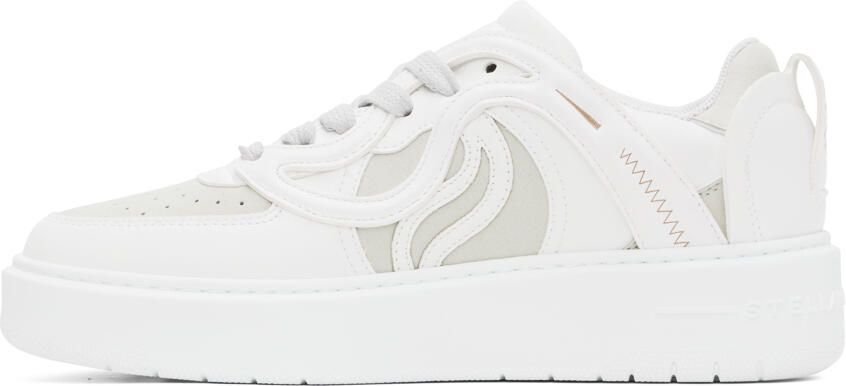 Stella McCartney White & Gray S-Wave 1 Sneakers - Picture 4