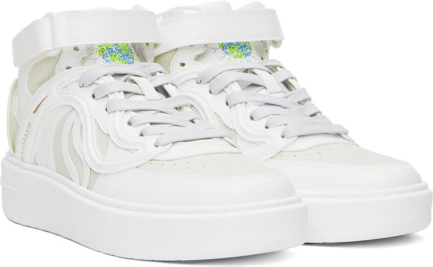 Stella McCartney White & Gray S-Wave 2 Sneakers - Picture 2