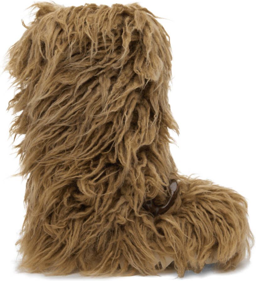 Stella McCartney Tan Yeti Shaggy Boots - Picture 2
