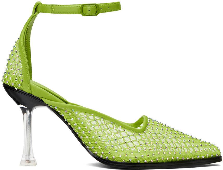 Stine Goya Green Crystal Heels - Picture 5
