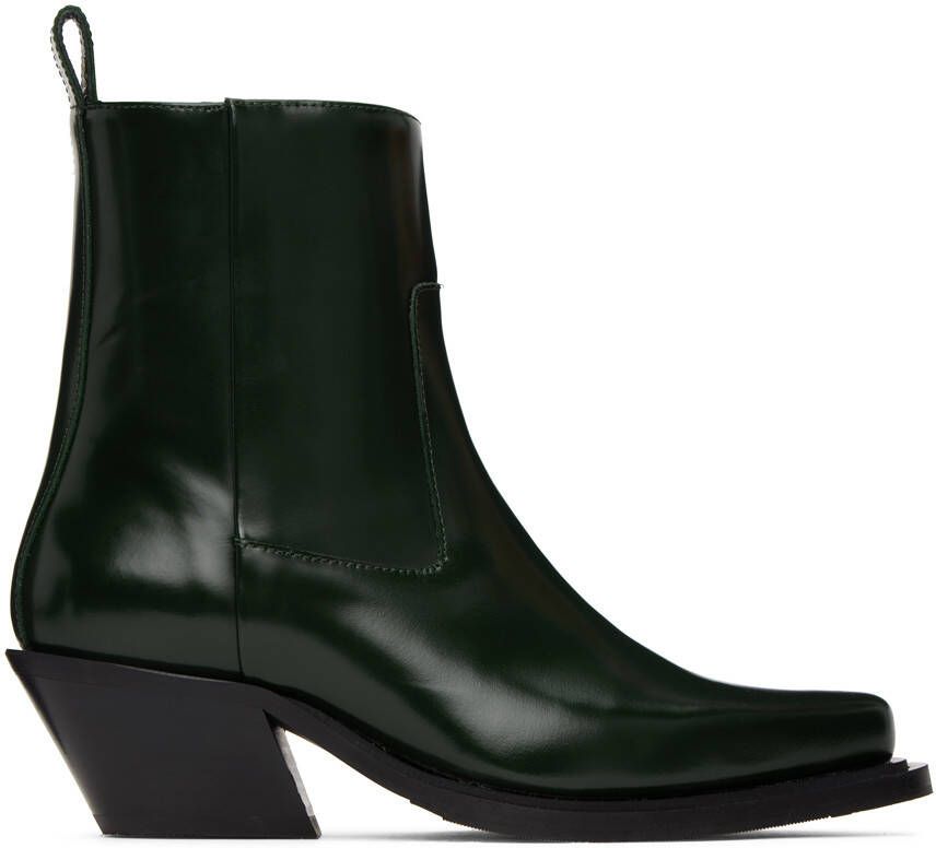Stine Goya Green Gurly Ankle Boots
