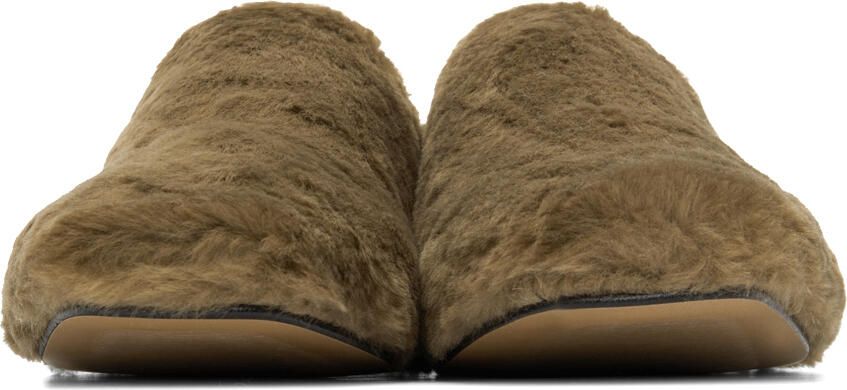 Stine Goya Brown Faux-Fur Samiga Slippers - Picture 3