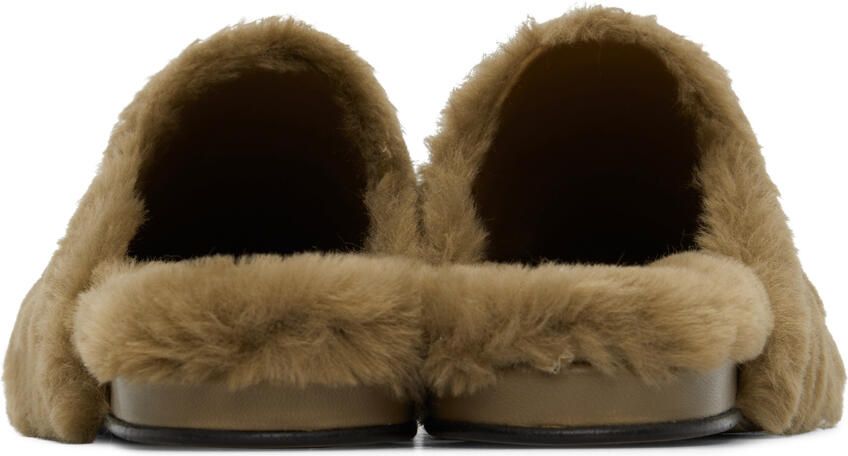 Stine Goya Brown Faux-Fur Samiga Slippers - Picture 2
