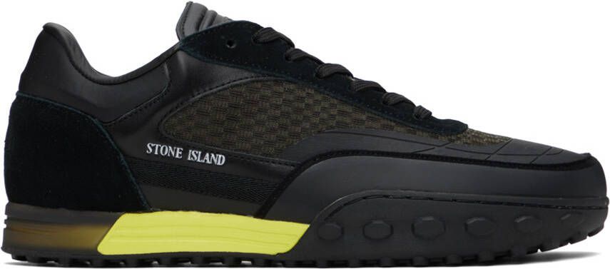 Stone Island Black Paneled Sneakers - Picture 5