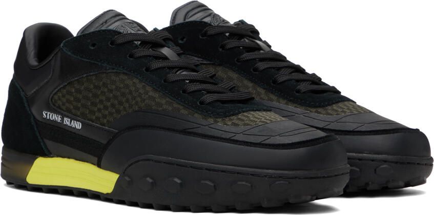 Stone Island Black Paneled Sneakers - Picture 2