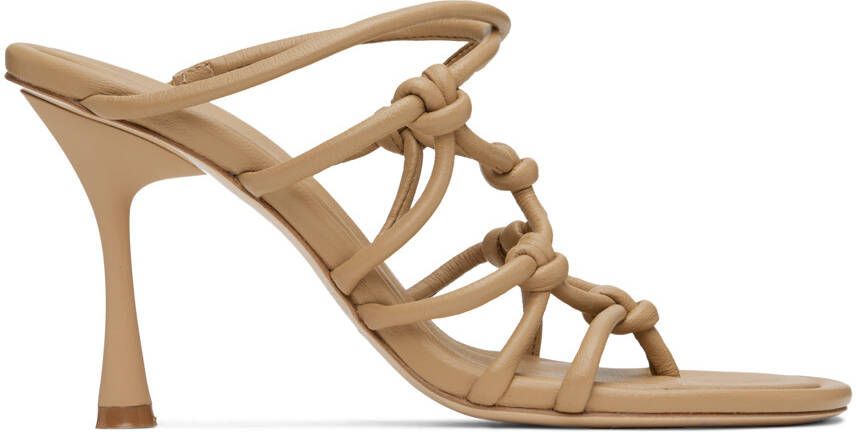 Studio Amelia Beige Net 90 Heeled Sandals