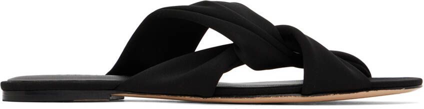 Studio Amelia Black Loop Flat Sandals - Picture 5