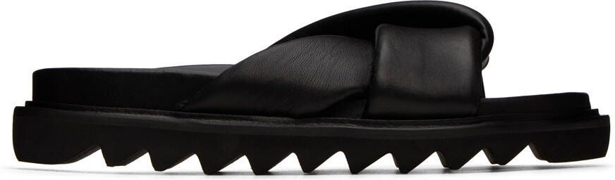 Studio Amelia Black Padded Band Slides - Picture 5