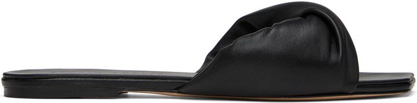 Studio Amelia Black Twisted Front 10 Flat Sandals - Picture 5