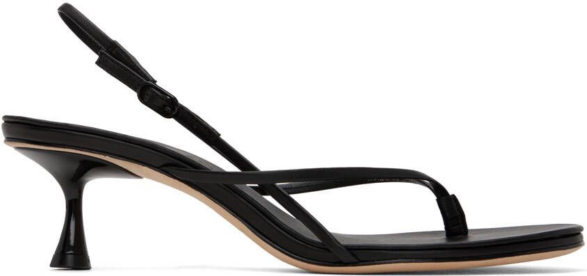 Studio Amelia Black Wishbone 50 Heeled Sandals - Picture 7