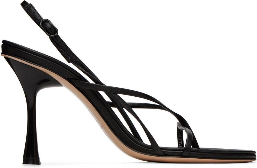 Studio Amelia Black Wishbone 90 Heeled Sandals - Picture 9