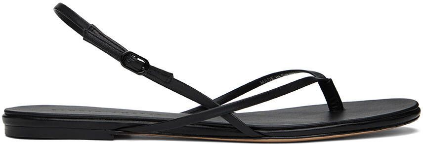 Studio Amelia Black Wishbone Flat Sandals - Picture 5