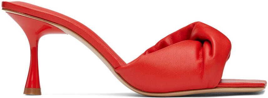 Studio Amelia Red Twisted Front 70 Heeled Sandals - Picture 5