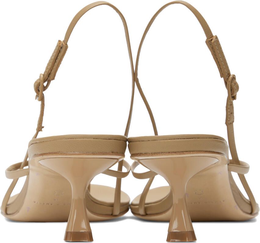 Studio Amelia Beige Wishbone 50 Heeled Sandals - Picture 7
