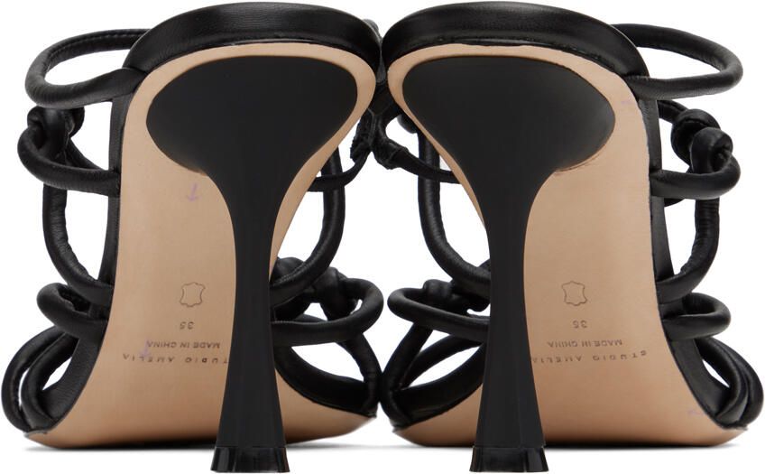 Studio Amelia Black Net 90 Heeled Sandals - Picture 5