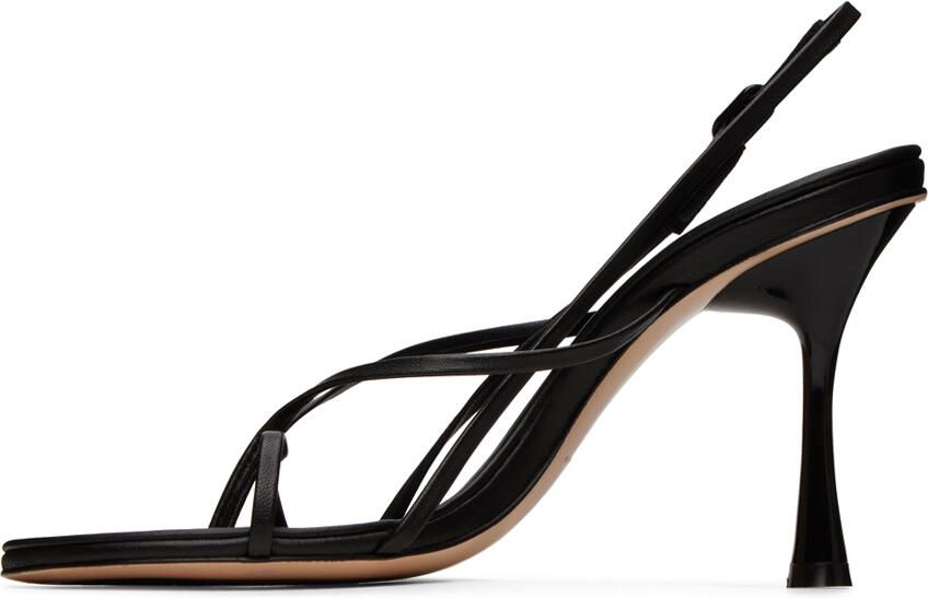 Studio Amelia Black Wishbone 90 Heeled Sandals - Picture 6